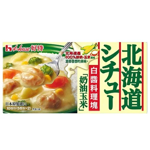 日本 House 好侍北海道白醬料理塊 奶油玉米 180g / 盒