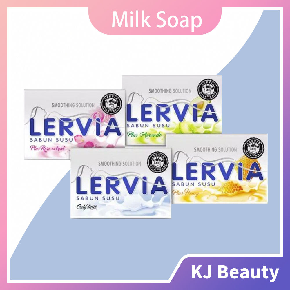 Lervia Susu Bar Soap 90gr 牛奶香皂 原味 蜂蜜 玫瑰 酪梨 肥皂 沐浴皂