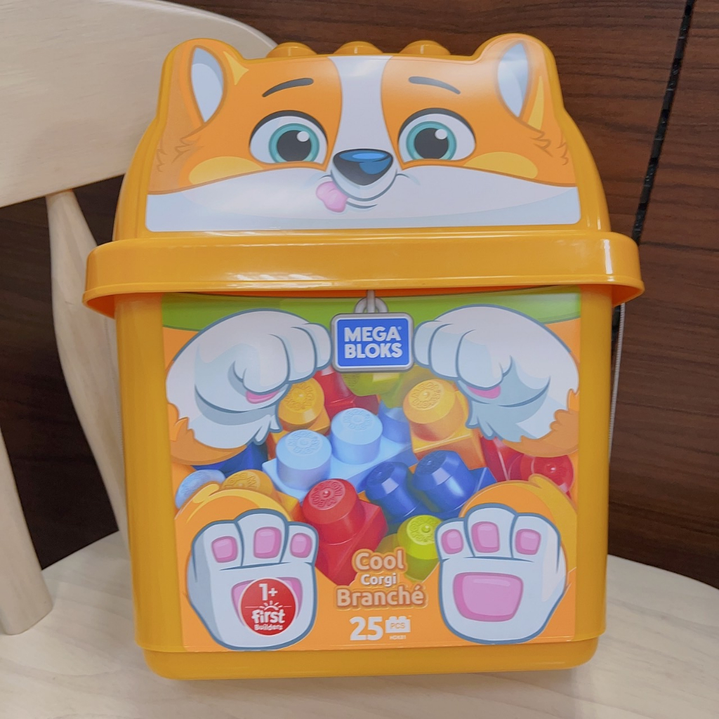 【紅茶爸雜貨鋪】【新品專區】Fisher-Price 費雪 Mega Bloks 美高積木 動物造型積木桶