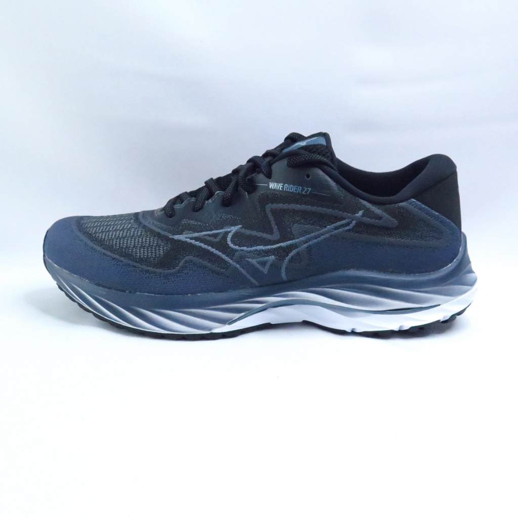 Mizuno WAVE RIDER 27 SSW 男慢跑鞋 J1GC237502 黑x白【iSport愛運動】