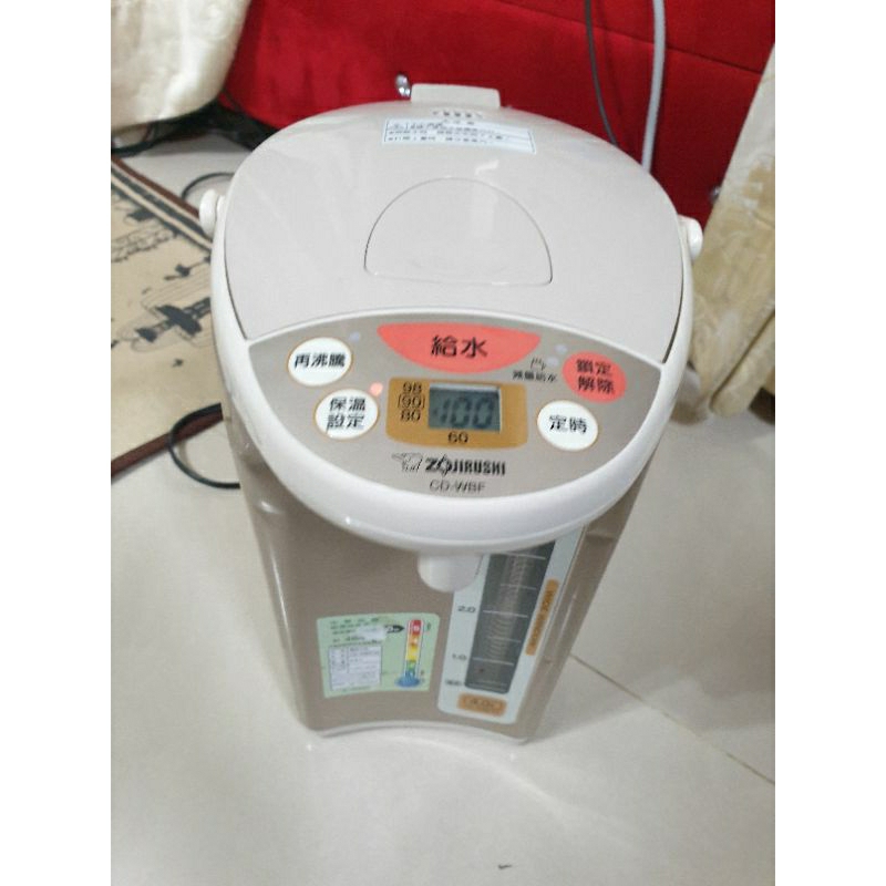 二手象印 ZOJIRUSHI 4L 微電腦電熱水瓶 CD-WBF40微電腦控制液晶顯示 廣口容器