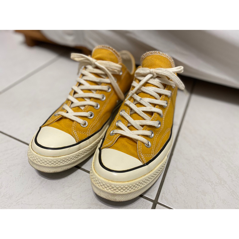 （二手）CONVERSE 1970s 低筒帆布鞋 黃色 SIZE：27.5