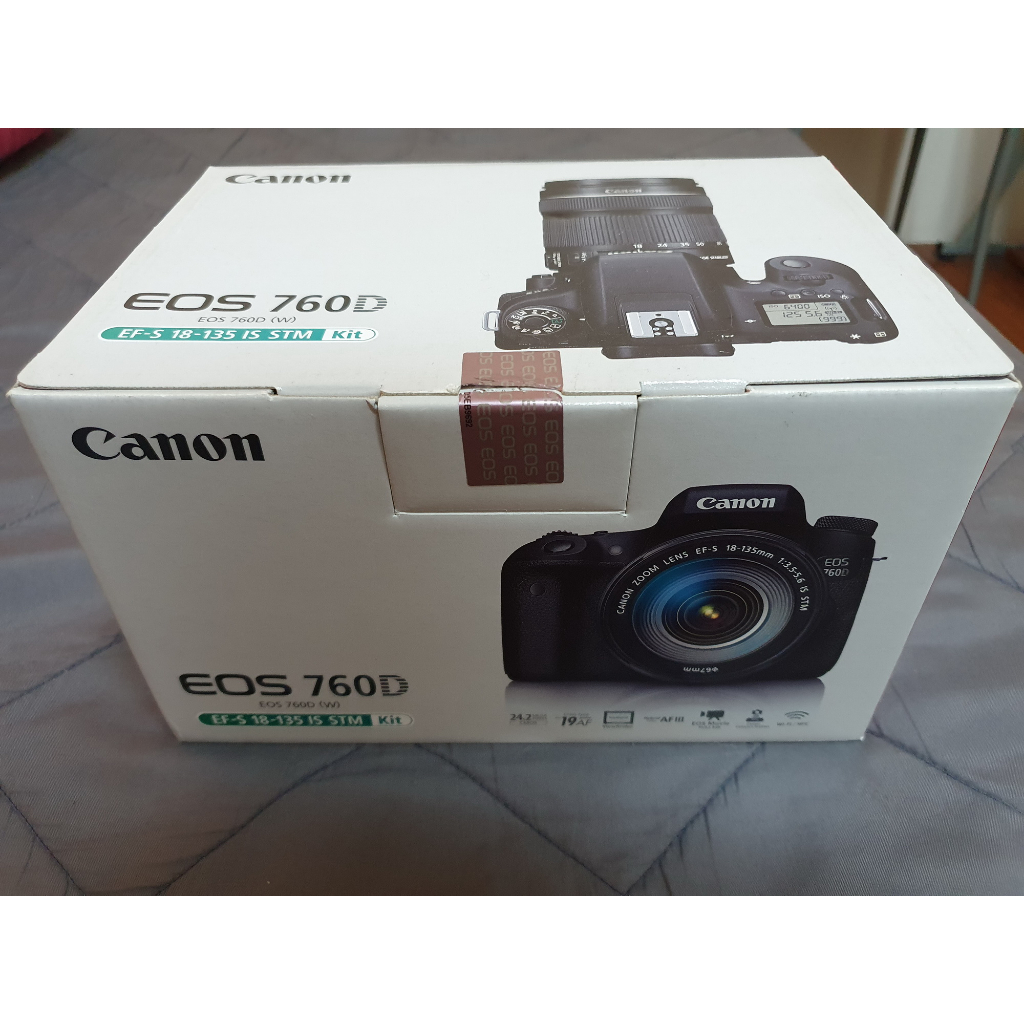 【近新品】Canon 760D 含18-135mm變焦鏡 完整盒裝 含發票保固卡 自用機 快門數低 含原廠收納包