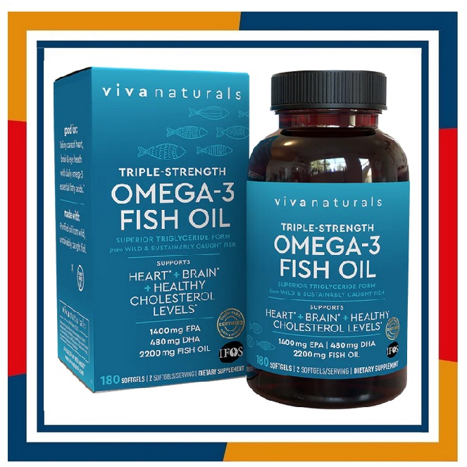 兩瓶免運★現貨+預購 Viva Naturals 深海魚油 180顆 Omega-3 Fish Oil 2200mg