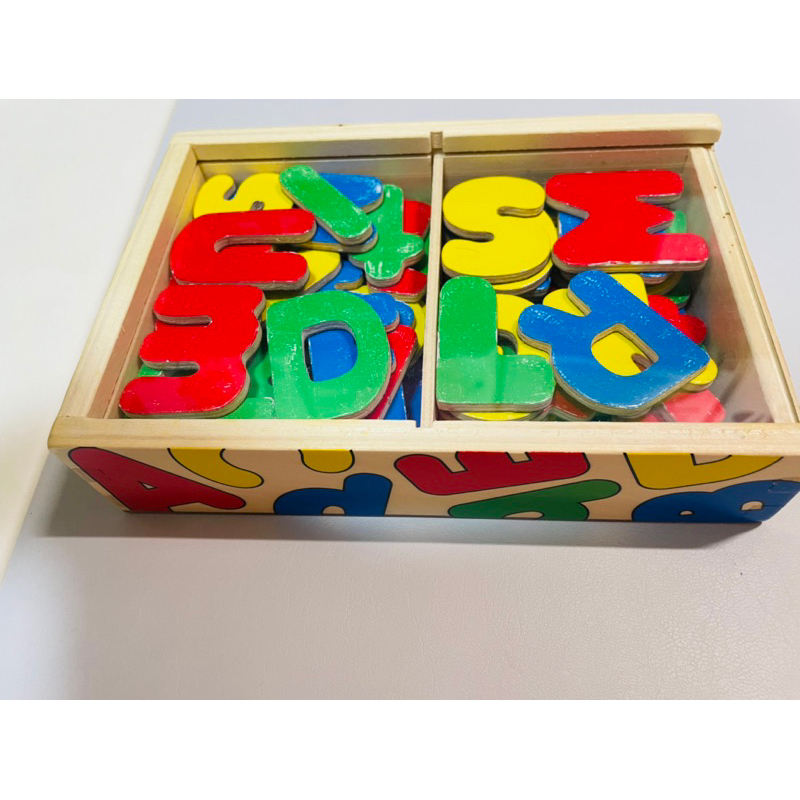 美國瑪莉莎 Melissa & Doug 木質磁鐵貼 大小寫 英文