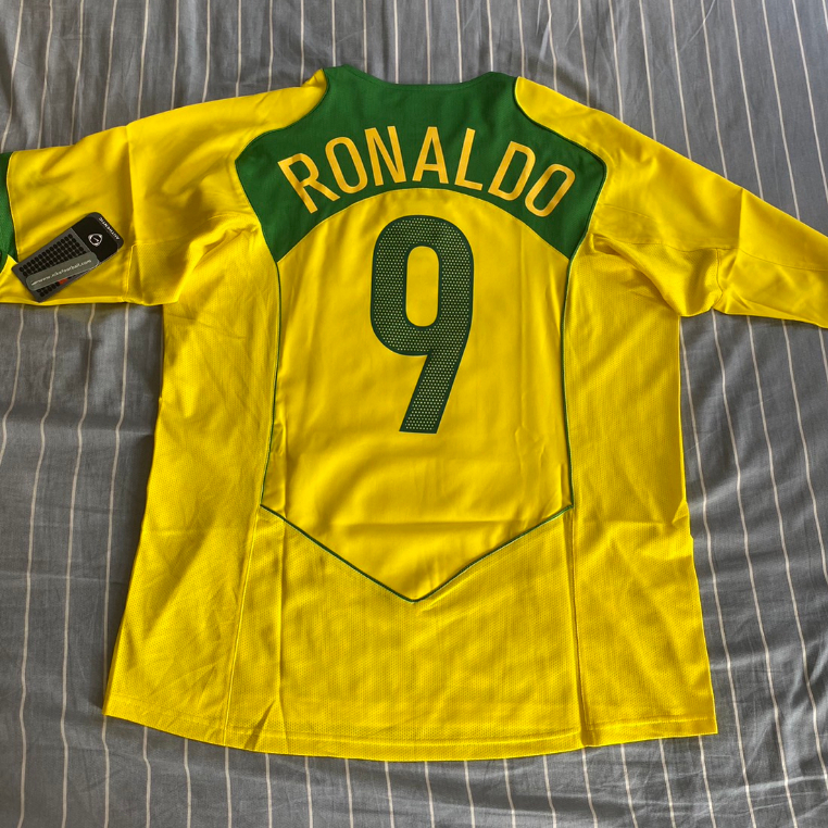 全新 Nike 2004-05 巴西國家隊 Brazil 外星人大羅 Ronaldo 主場足球衣