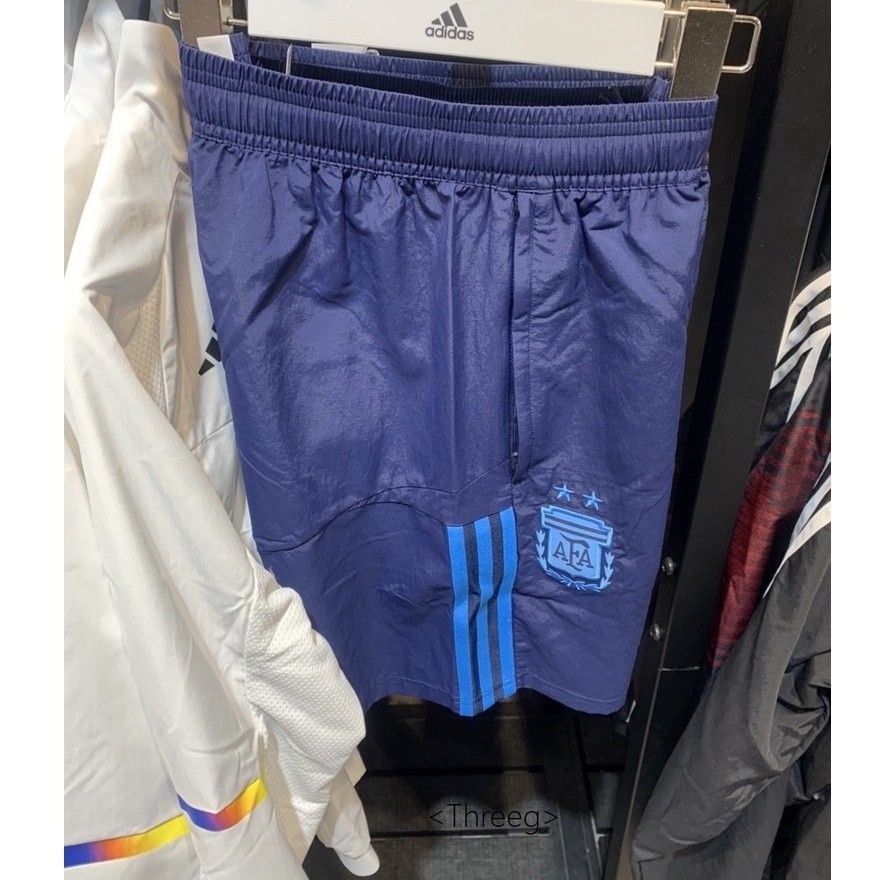 [5折起出清] Adidas Argentina 世界盃 阿根廷國家隊 足球訓練 刺繡 短褲 男 HF3937