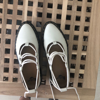 dr.martens elphie 稀有絕版日本白色綁帶芭蕾舞鞋 uk4、23cm