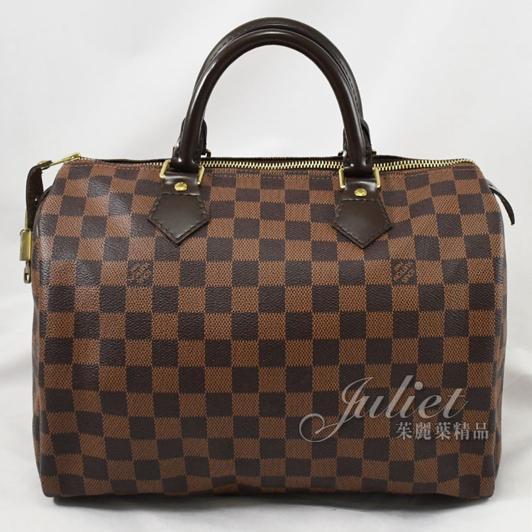 【茱麗葉精品】二手商品【9.5成新】LV N41364 SPEEDY30 棋盤格紋波士頓包#947