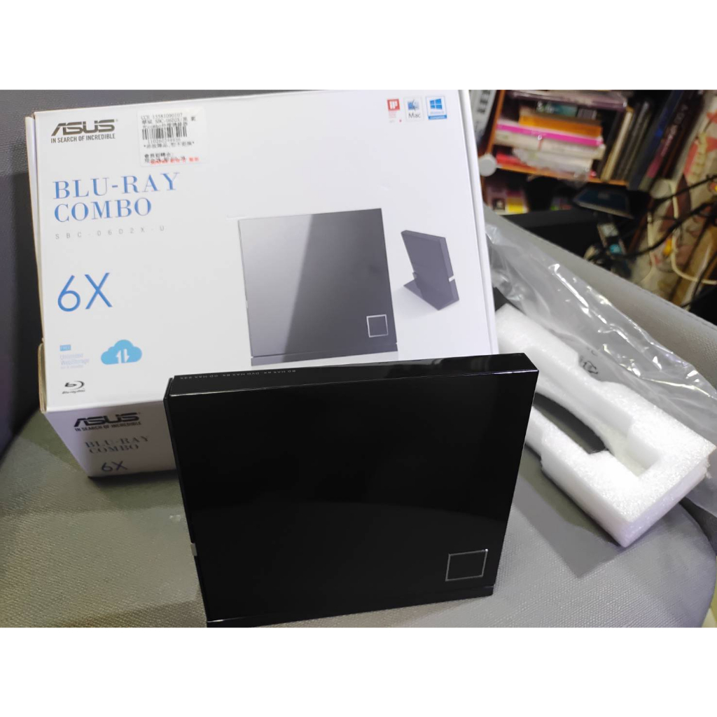 湛黑美型實用 華碩ASUS SBC-06D2X-U 超薄外接式 藍光DVD燒錄機 光碟機 二手良品