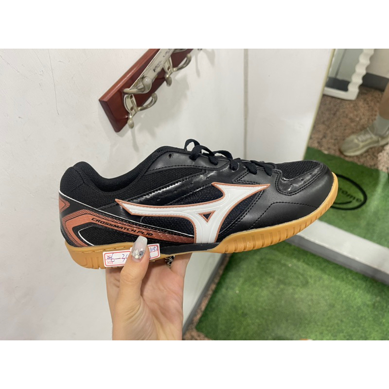 大灌體育 Mizuno 桌球鞋 Crossmatch PLIO RX4 男鞋黑 白 膠底 室內81GA183052