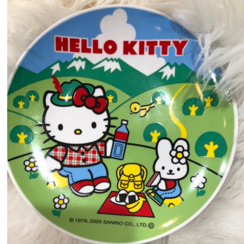 日本進口Hello Kitty陶瓷彩繪盤遠足系列盤