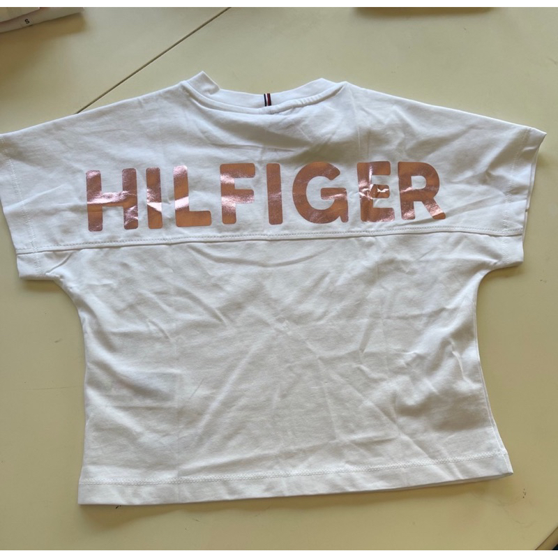 【Tommy Hilfiger】童裝短袖T恤  品牌Logo  白色（7-8 yrs ）