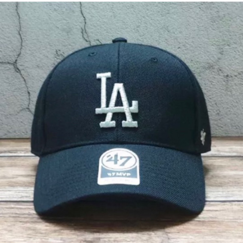 47 brand帽子，道奇LA洋基帽，耐搭款（黑色）