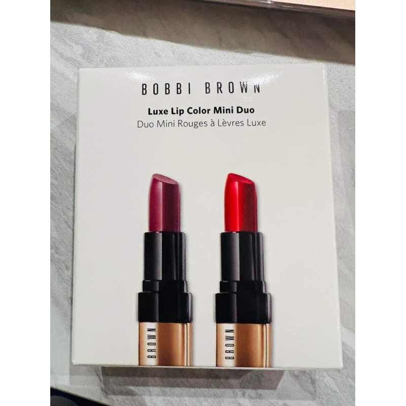 專櫃正品 BOBBI BROWN芭比波朗金緻奢華唇膏2.5G精巧版雙件組