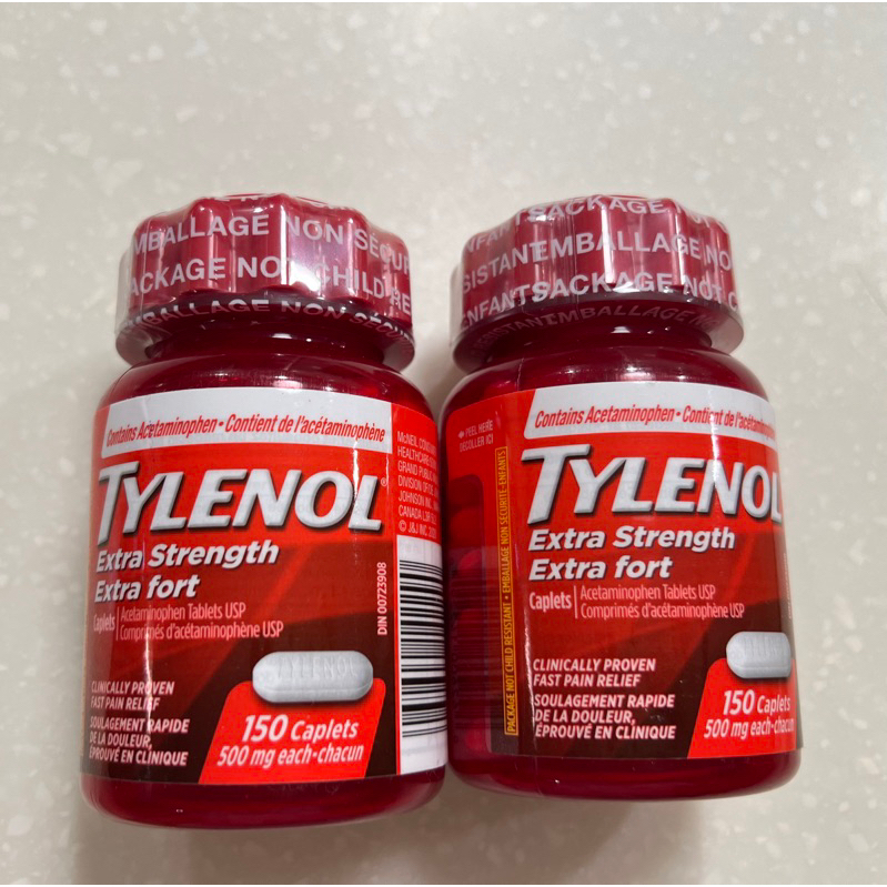 🌟臺灣現貨🌟加拿大製成人泰諾Tylenol Extra Strength  150粒*500mg
