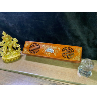 【香川家居】高雄展示廳【花梨木鑲貝臥香爐+筷子10雙】線香盒 薰香盒 線香盒 筷子盒 鉛筆盒 28CM