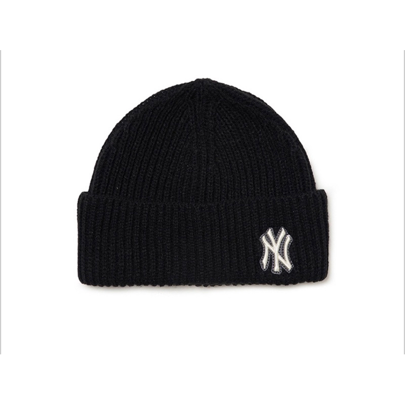 已保留⚠️韓國購入🇰🇷 MLB 紐約洋基隊 針織毛帽 帽子 毛帽 針織帽 黑色
