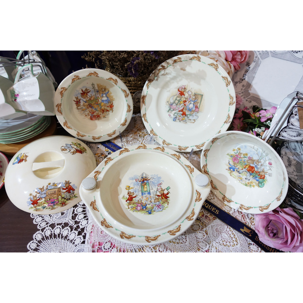 【Sunshine Antiques】Royal Doulton - Bunny Kins 英國骨瓷 兒童餐具組