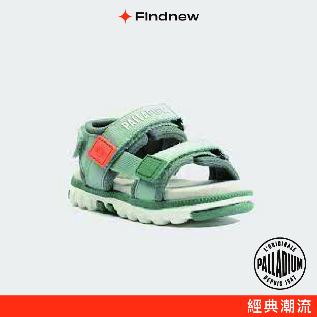 PALLADIUM PALLA NIKKOO MONO兒童魔鬼氈涼鞋 薄荷綠 童鞋 27064-396【Findnew】