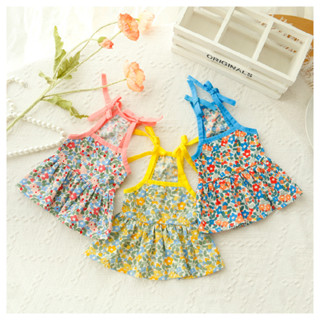*吉白白* 臺灣現貨 寵物裙 狗狗服飾 春夏寵物 寵物服飾 狗花裙 狗狗衣服 狗狗花裙 狗服飾 貓裙子 花裙 碎花 貓咪