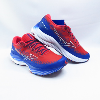 Mizuno WAVE RIDER USA 男慢跑鞋 J1GC235204 紅藍白