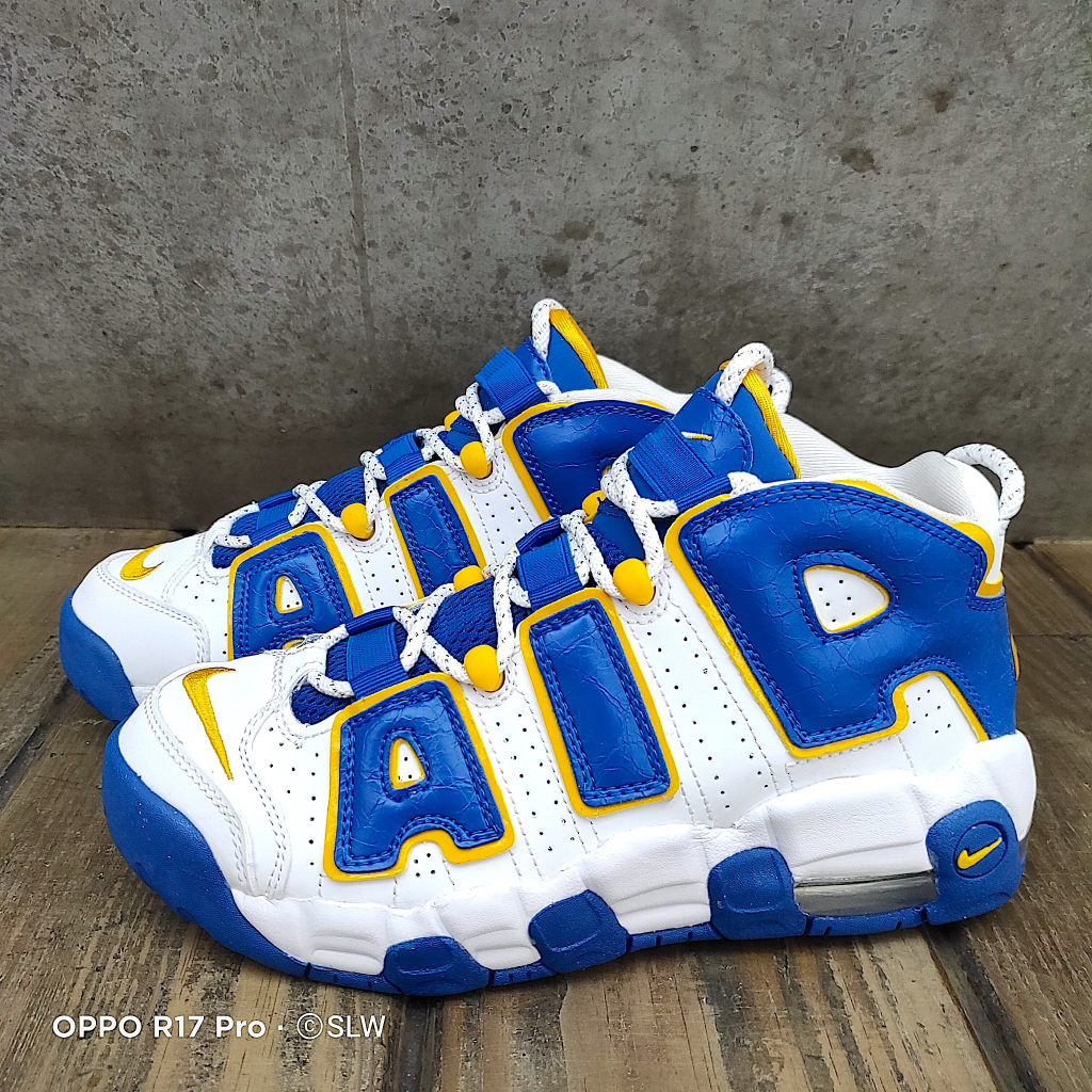 『 SLW 』DZ2759-141 女 NIKE AIR MORE UPTEMPO GS 厚底 皮革 休閒鞋 36