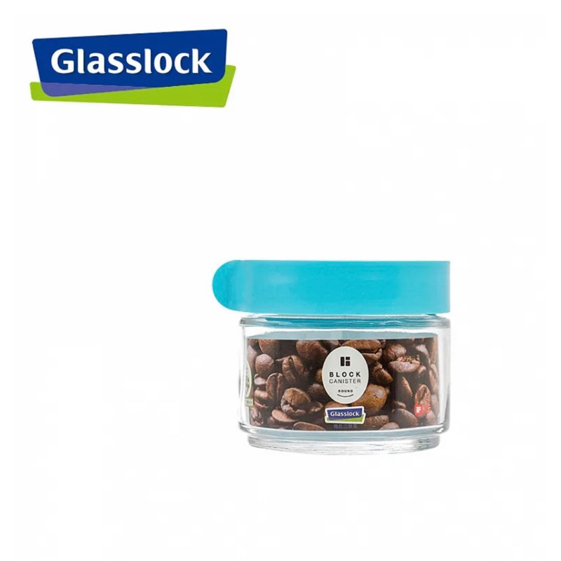 Glasslock玻璃積木保鮮罐250ml 藍
