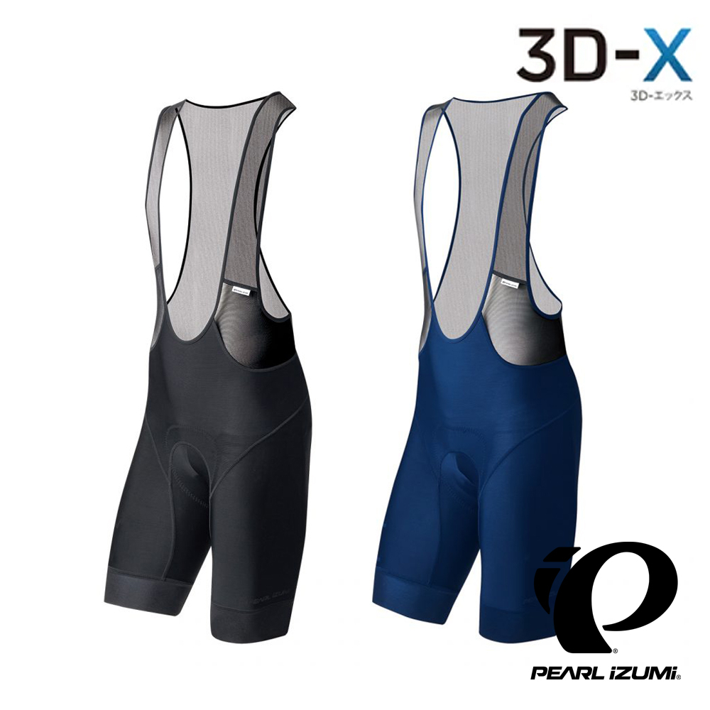 《PEARL iZUMi》涼感抗UV 男吊帶短車褲 T293-3DX 黑色