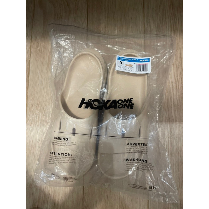 HOKA ORA Recovery Slide 3恢復拖鞋 Size:9 流沙色