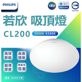 PHILIPS 飛利浦 CL200 若欣 LED吸頂燈 10w 17w 浴室吸頂燈 陽台燈 室內吸頂燈 快速安裝