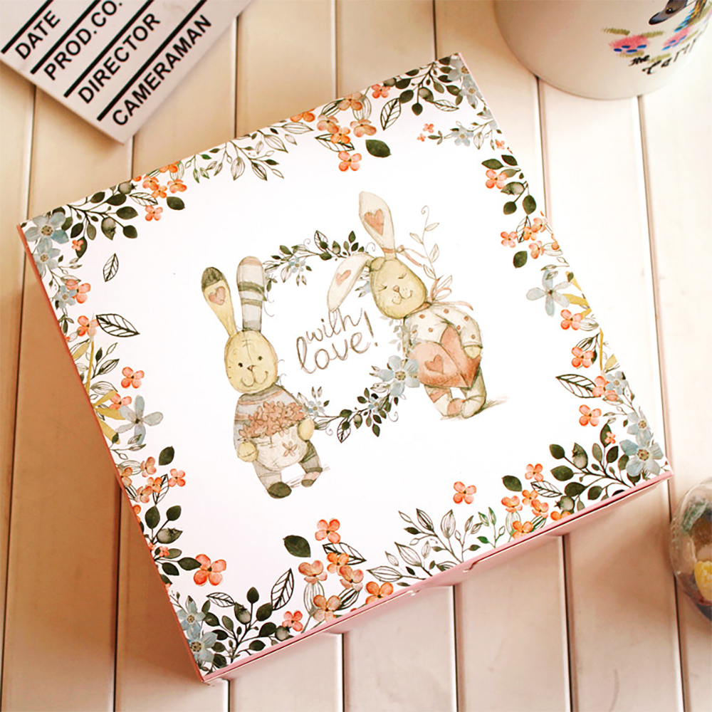 【現貨】兔子包裝盒(粉) 出清 烘焙包裝 禮品包裝 紙盒 月餅盒 餅乾盒 西點盒 手工皂 點心盒 禮盒
