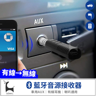 車用音頻接收器 3.5mm音源接收器 有線耳機轉接 AUX轉接器 車用 適配器 耳機 喇叭 音響 音源轉接器