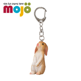 Mojo Fun動物模型-小兔子鑰匙圈(坐姿)