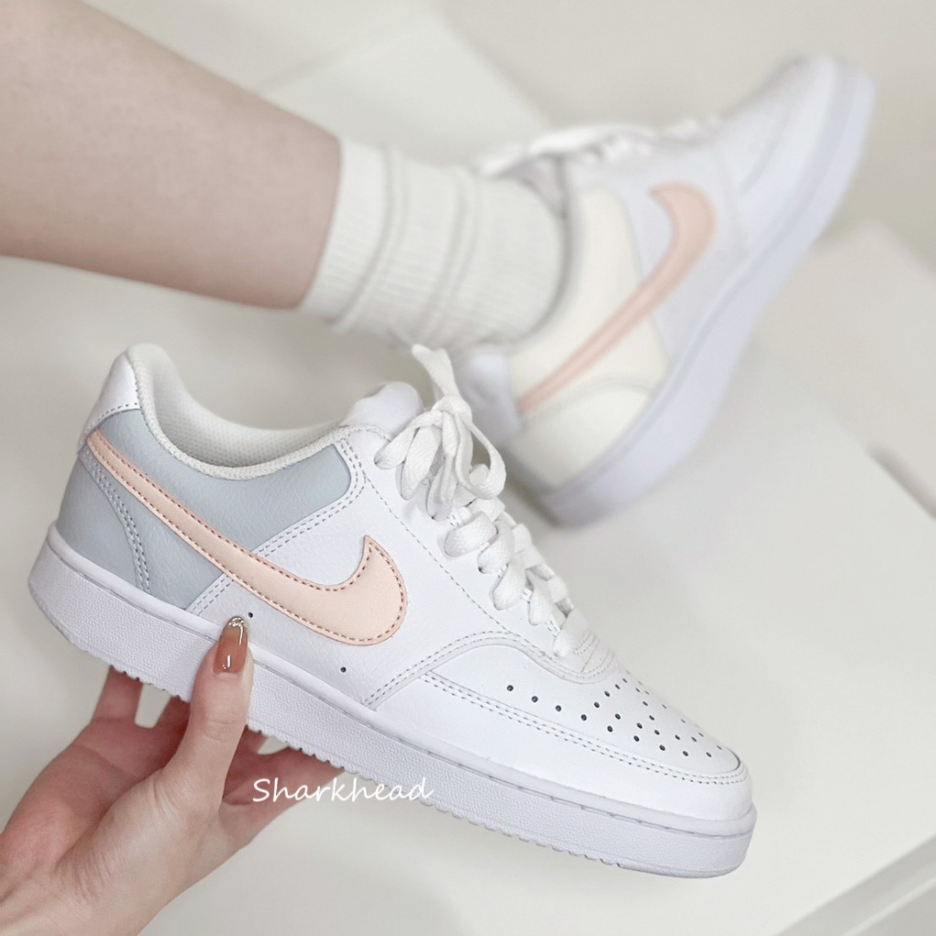 【Sharkhead】現貨 Nike Court Vision 白橘  跳色 寶寶藍 米黃 CD5434-103