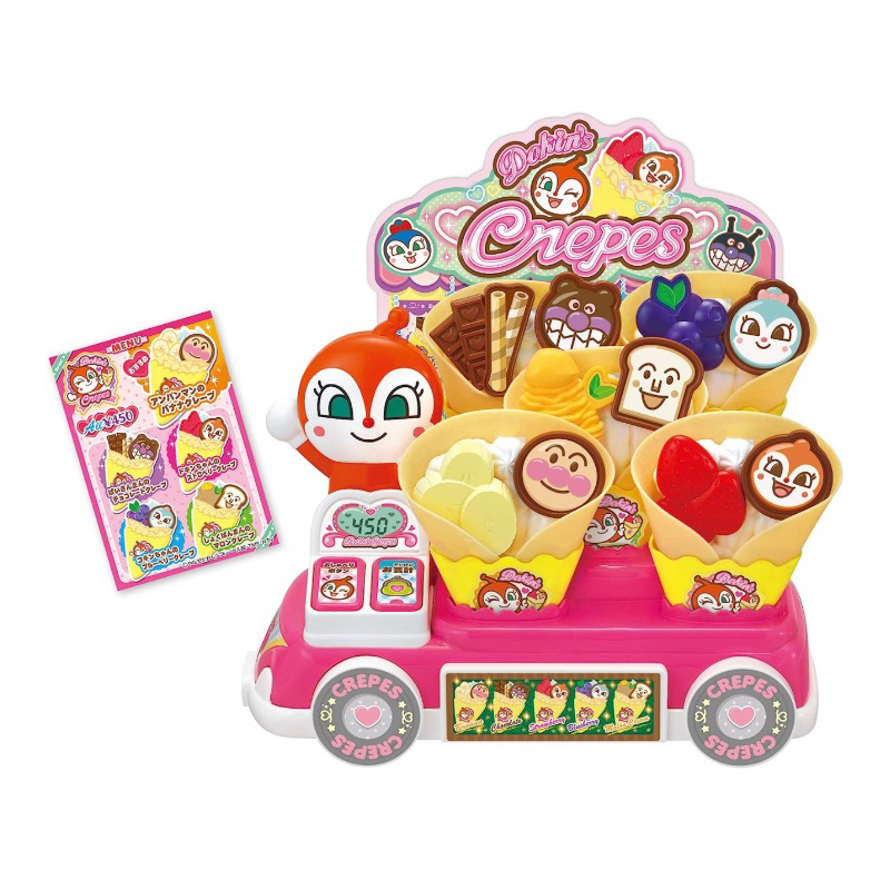 日本空運來台 正版授權 麵包超人可麗餅餐車玩具 可愛 仿真 細菌人