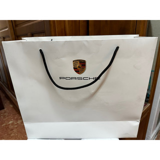 保時捷紙袋 白色 購物袋正版Porsche紙袋 保時捷提袋禮物袋