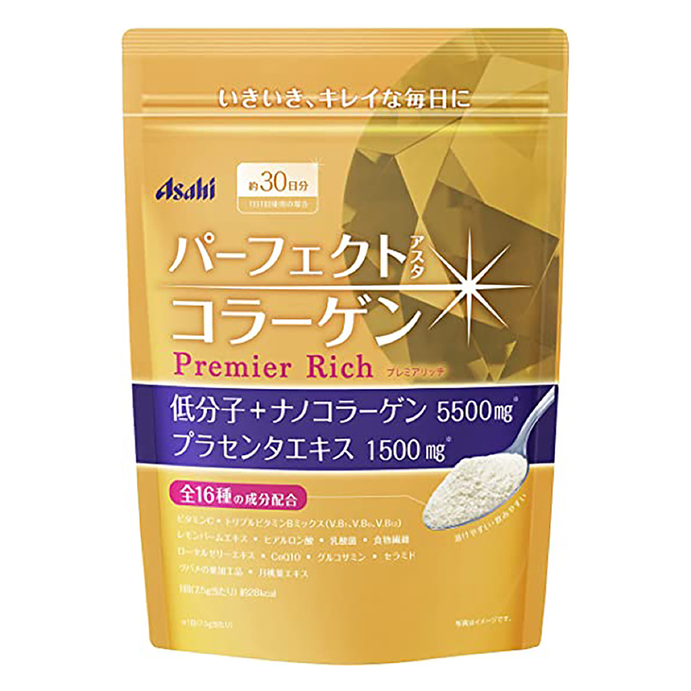 【ASAHI 朝日】膠原蛋白+玻尿酸Q10粉 黃金尊爵(228g/包) 買一送一