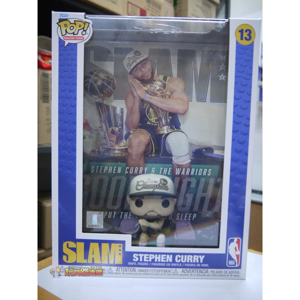 {玩具路邊攤} 代理版 FUNKO POP NBA 封面 金州勇士 史蒂芬柯瑞 冠軍獎盃 CURRY 13