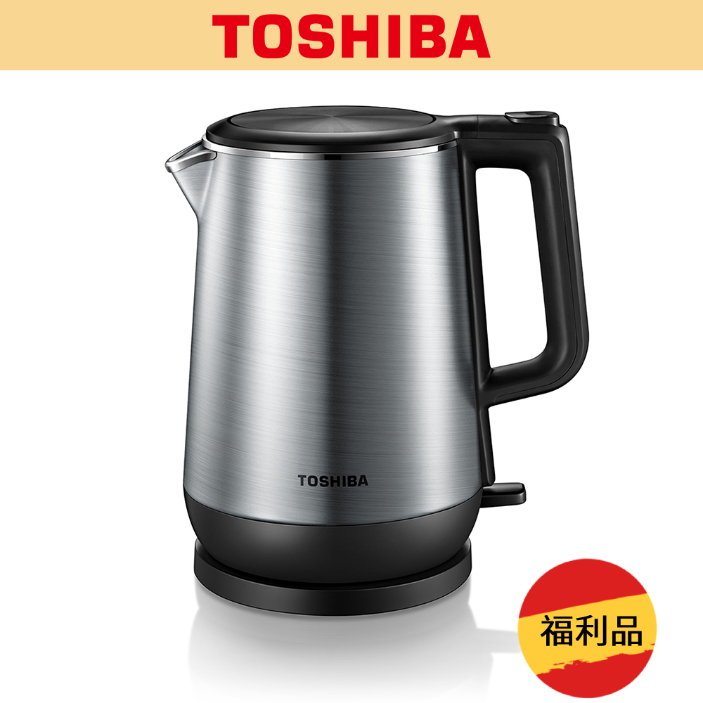 (福利品)【TOSHIBA東芝】1.7L雙層不鏽鋼快煮壺 KT-17DRNTW