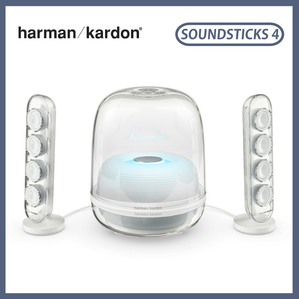 『公司貨、現貨』［Harman Kardon］藍牙2.1聲道多媒體水母喇叭 白色 SOUNDSTICKS 4