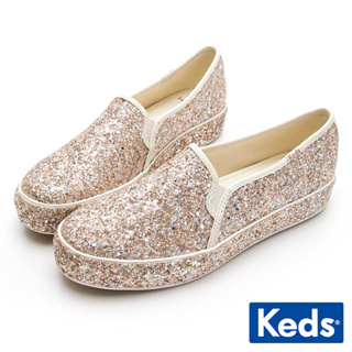 【Keds】Keds x kate spade TRIPLE 婚禮璀璨厚底休閒便鞋-玫瑰金 (9202W133009)