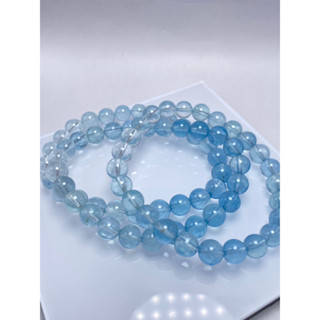 【Rich手作】漸層 海藍寶 冰透漸變色 手鍊 現貨在臺 海藍寶手珠 海藍寶