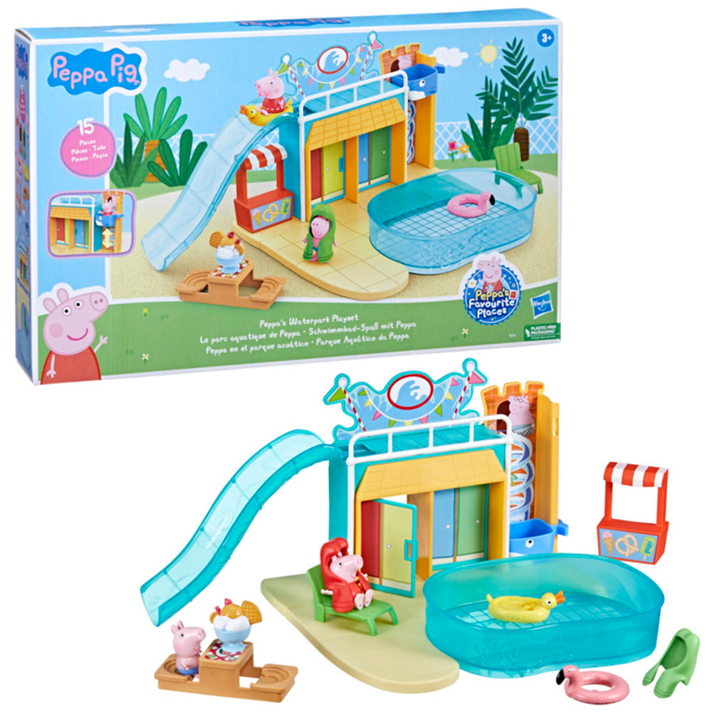 【孩之寶 Hasbro】兒童玩具 佩佩豬 粉紅豬小妹 佩佩的水上樂園遊戲組