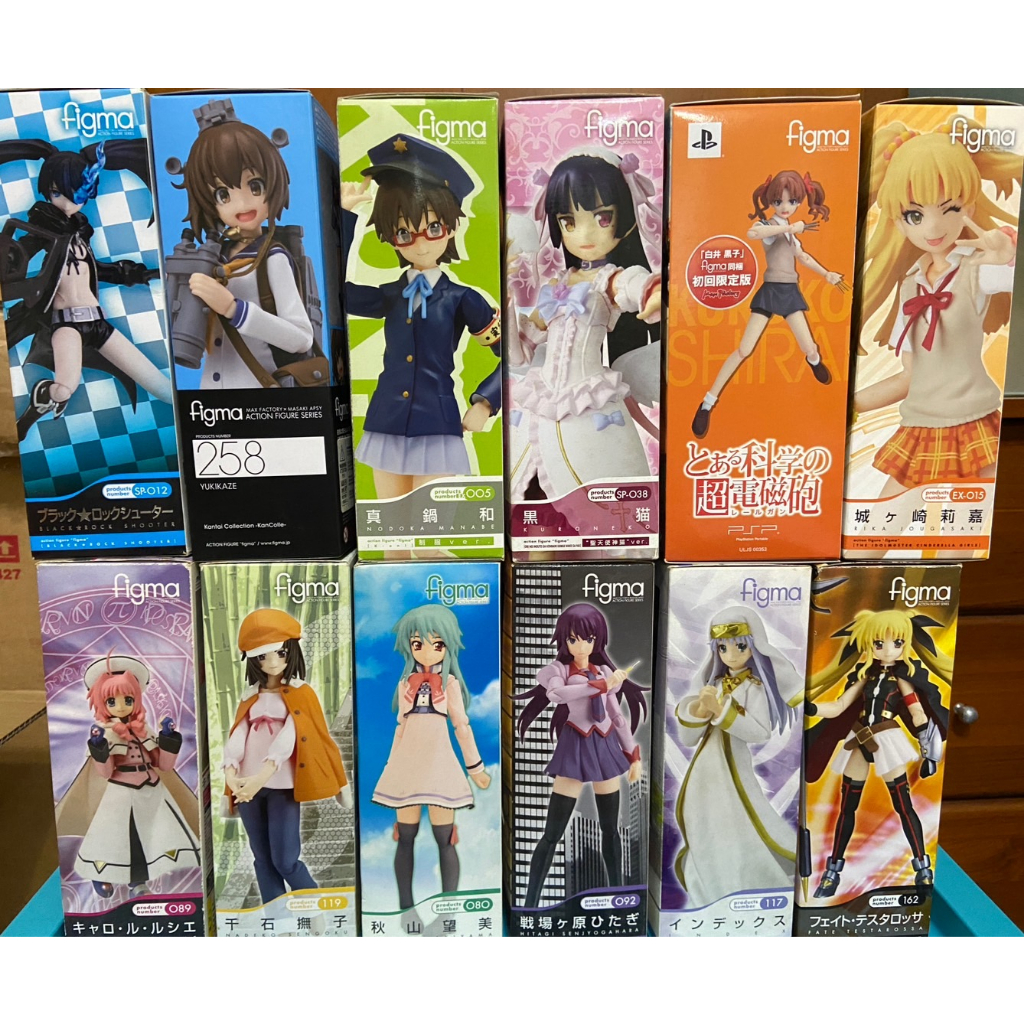 @玩家脫坑@ figma  真鍋和 黑貓 白井黑子 超科學電磁砲 城城崎莉嘉 千石撫子 秋山望美 茵蒂克斯 戰場原黑儀