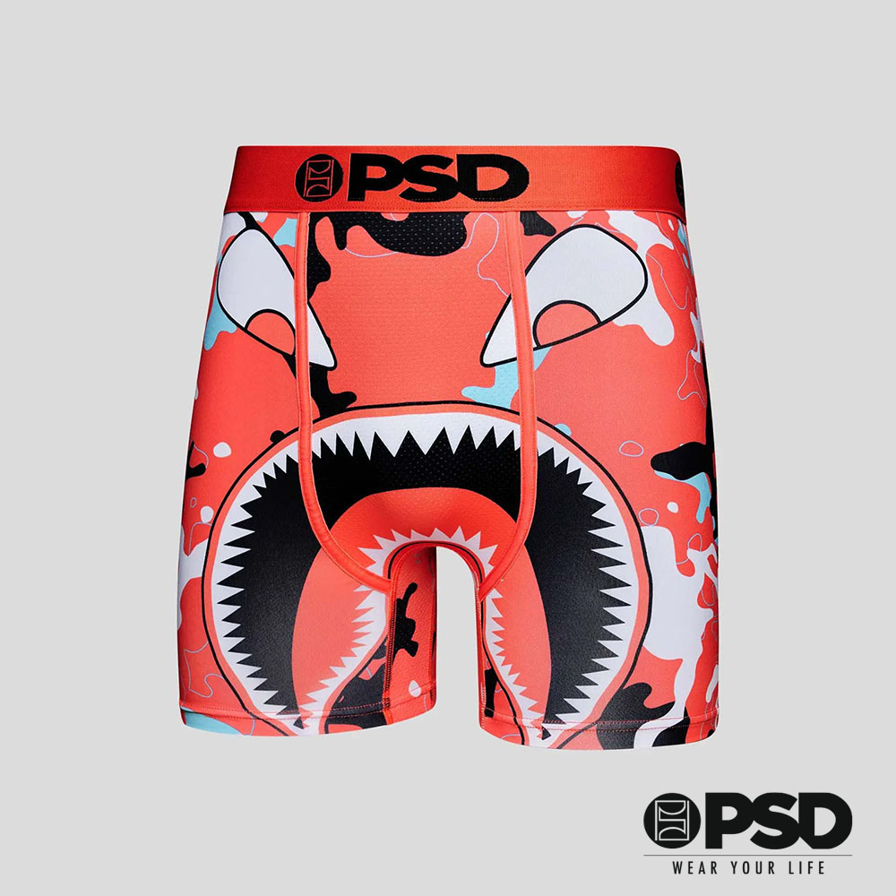 【PSD Underwear】WARFACE- 平口四角褲 (五吋)-虛遊世界-紅色
