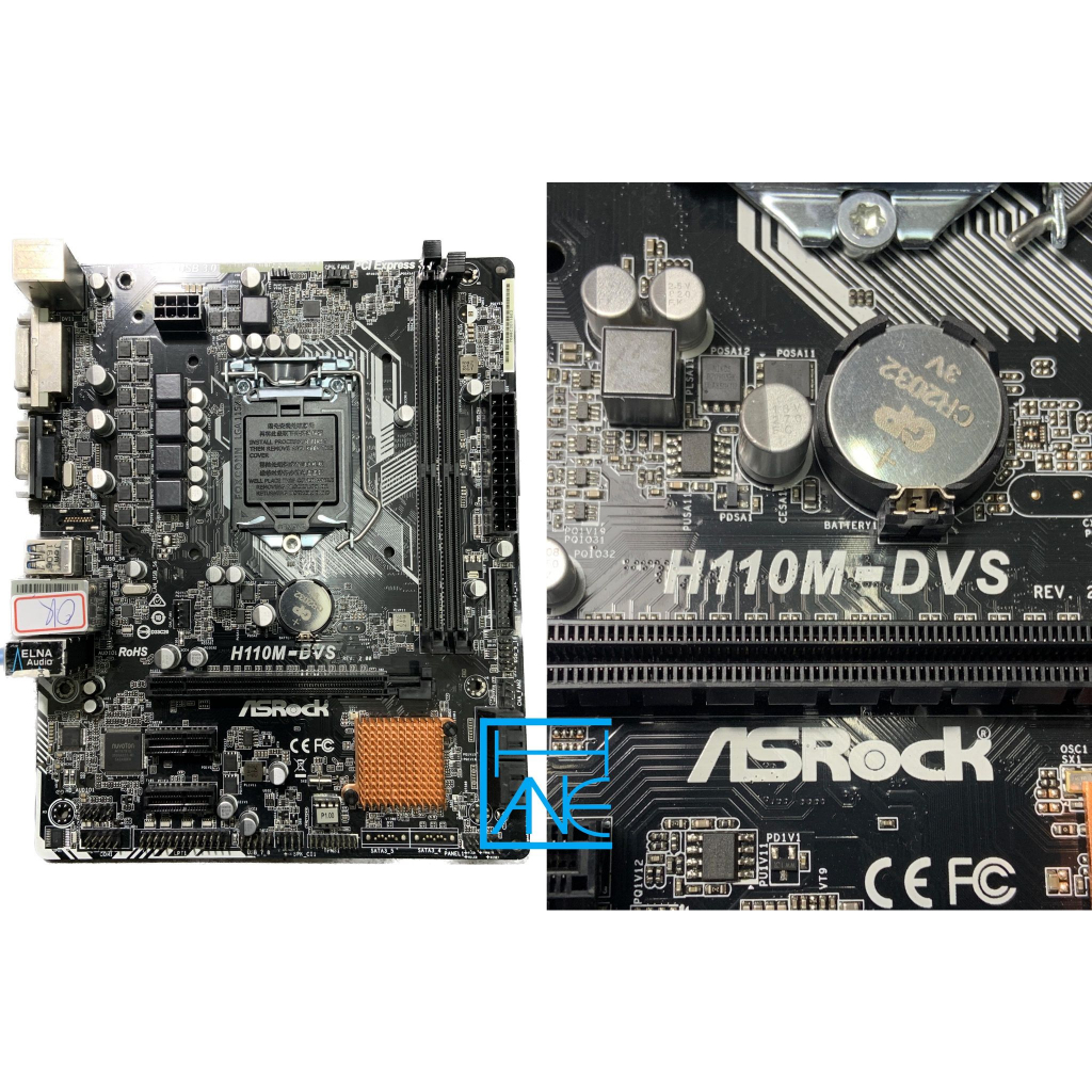 【 大胖電腦 】華擎 H110M-DVS 小主機板/ITX/附擋板/1151/D4/67代/保固30天/實體店面/可面交