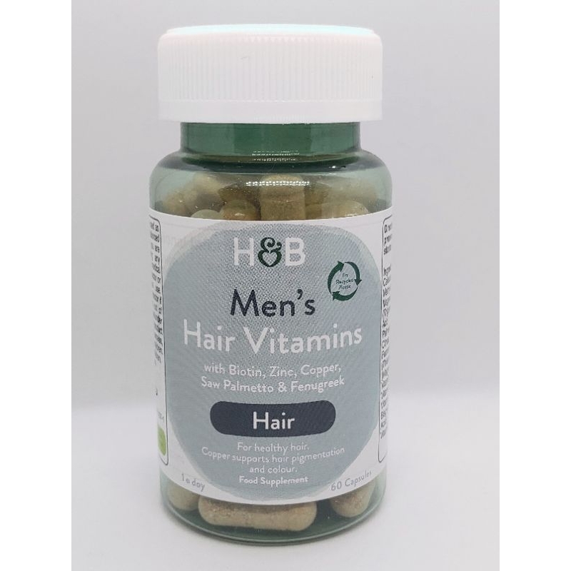 現貨🇬🇧Holland &amp; Barrett 荷柏瑞Men's Hair Vitamins 男性頭髮 綜合維他命 60粒