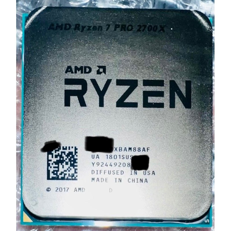 二手AMD R7 Ryzen 7 PRO 2700X CPU AM4 八核心 8成新以上