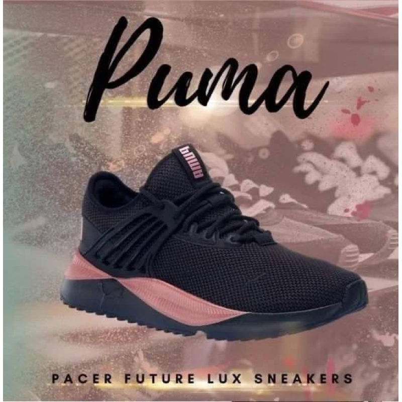 Puma 黑玫瑰金慢跑鞋 38(24)
